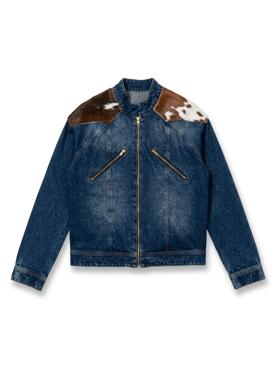 ARTHEUS DENIM COWHIDE JACKET 1